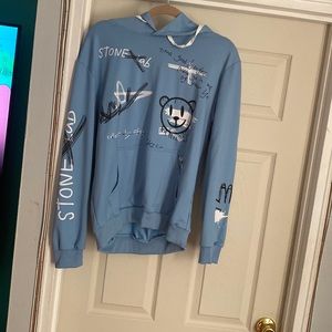 Light blue drip hoodie
